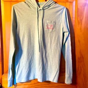 Vinyard Vines Ladies long sleeve hooded pocket tee